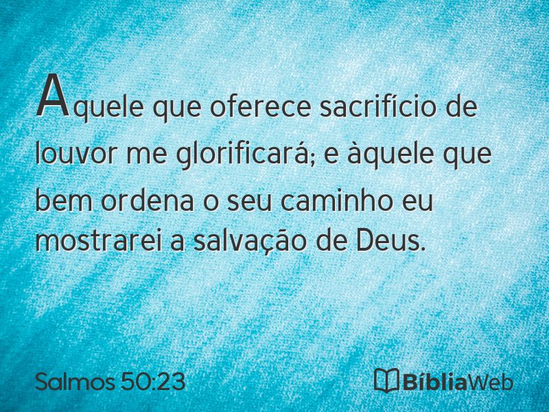 Salmos 50:23 em imagem para compartilhar