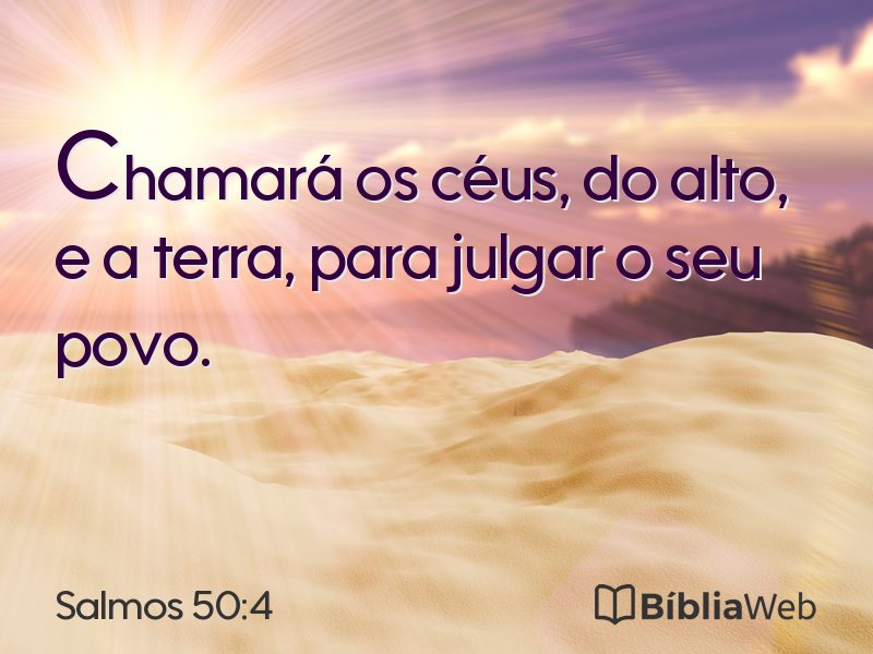 Salmos 50:4 em imagem para compartilhar