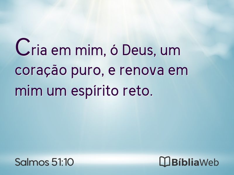 Salmos 51:10 em imagem para compartilhar