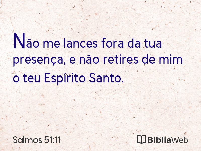 Salmos 51:11 em imagem para compartilhar