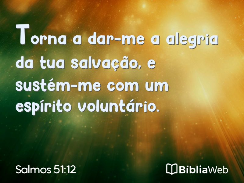 Salmos 51:12 em imagem para compartilhar