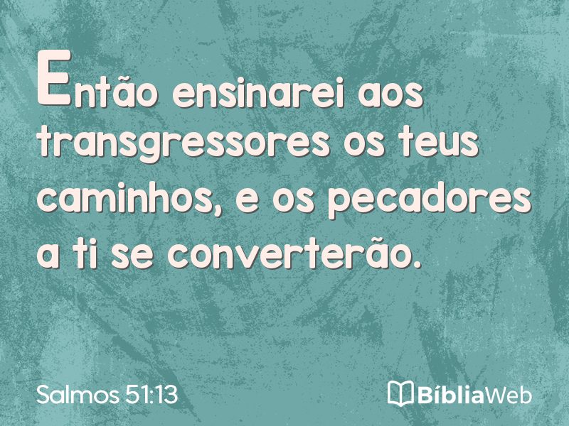 Salmos 51:13 em imagem para compartilhar