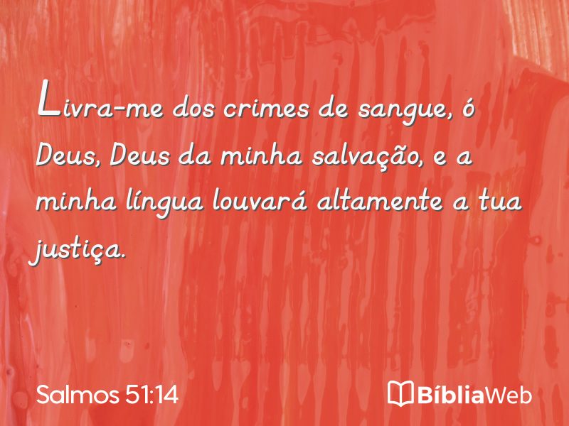 Salmos 51:14 em imagem para compartilhar
