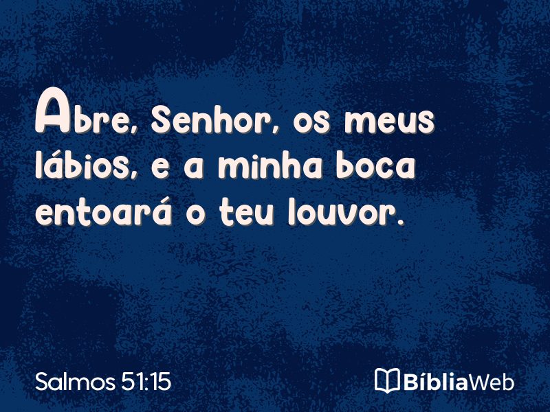 Salmos 51:15 em imagem para compartilhar