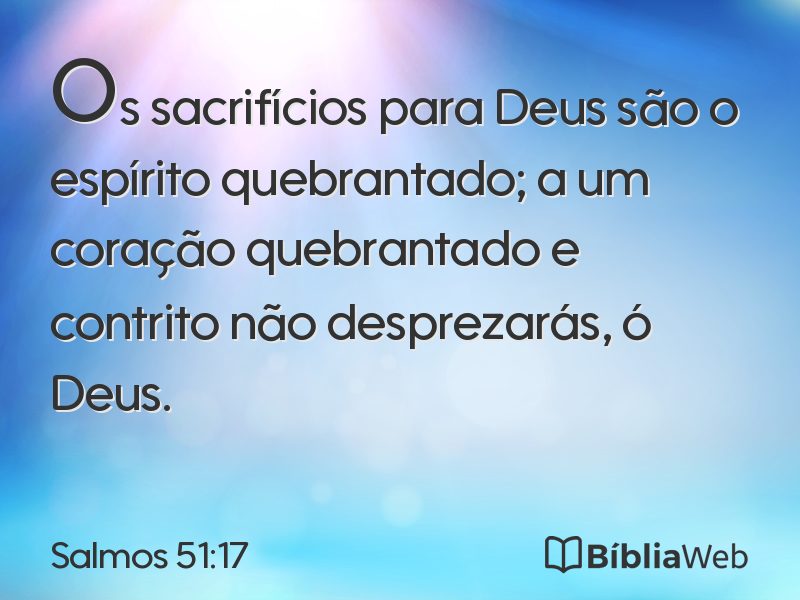 Salmos 51:17 em imagem para compartilhar
