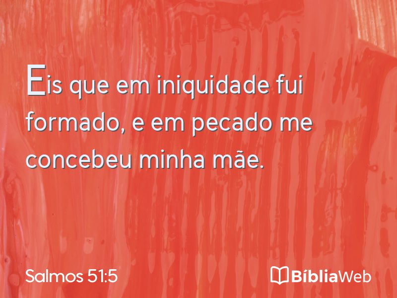 Salmos 51:5 em imagem para compartilhar