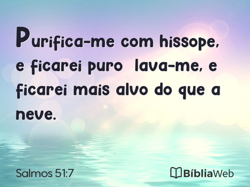 Salmos 51:7 em imagem para compartilhar