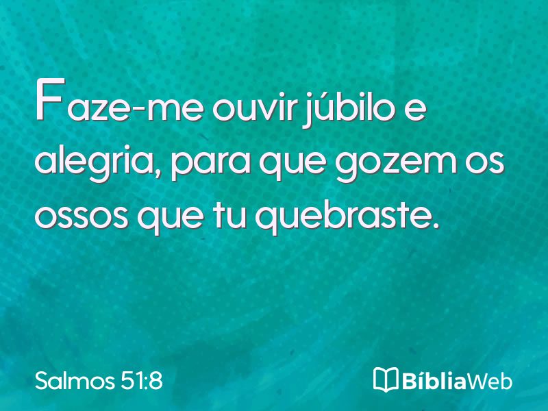 Salmos 51:8 em imagem para compartilhar
