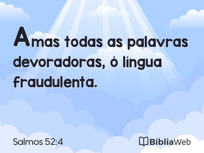 Salmos 52:4 em imagem para compartilhar