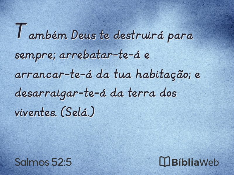 Salmos 52:5 em imagem para compartilhar