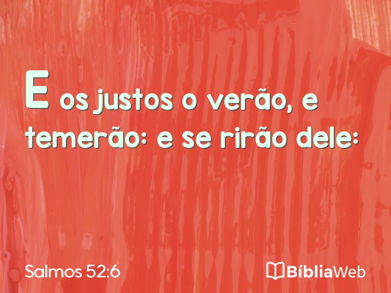 Salmos 52:6 em imagem para compartilhar