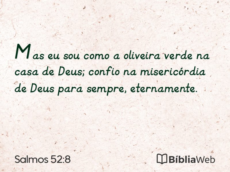 Salmos 52:8 em imagem para compartilhar