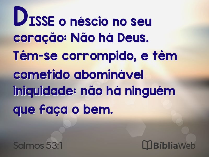 Salmos 53:1 em imagem para compartilhar