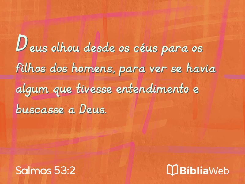Salmos 53:2 em imagem para compartilhar