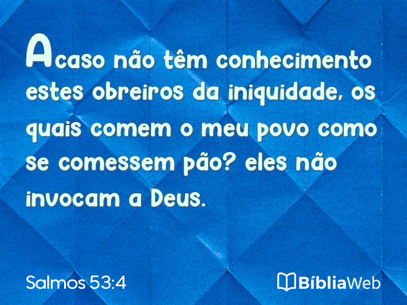 Salmos 53:4 em imagem para compartilhar