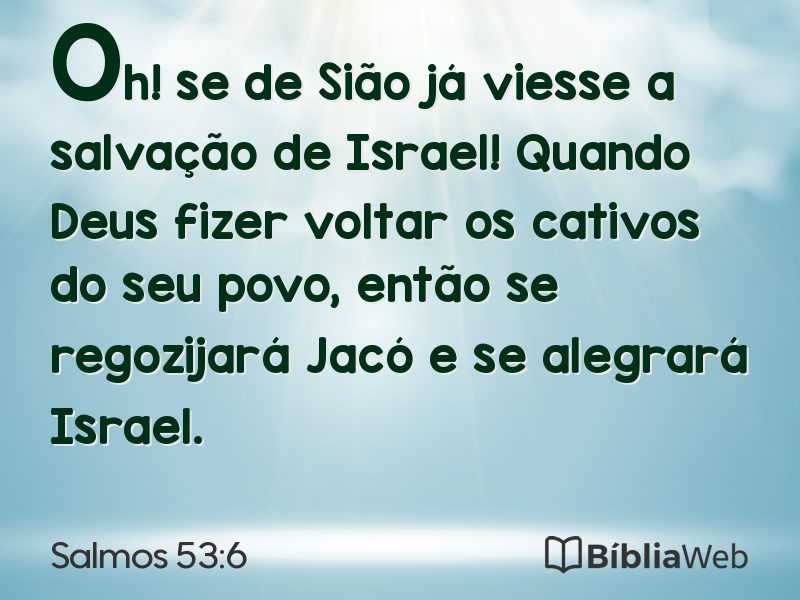 Salmos 53:6 em imagem para compartilhar
