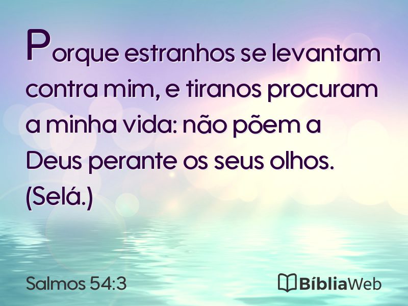 Salmos 54:3 em imagem para compartilhar