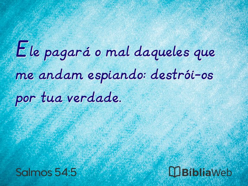 Salmos 54:5 em imagem para compartilhar