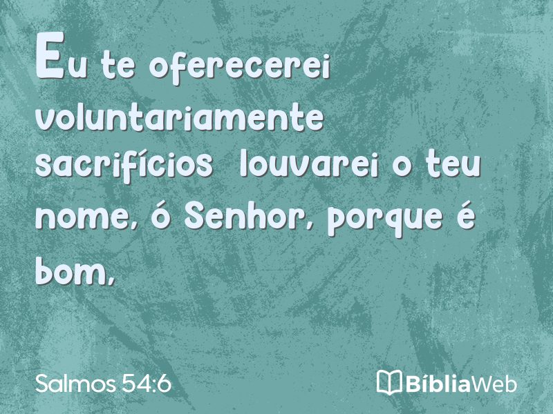 Salmos 54:6 em imagem para compartilhar