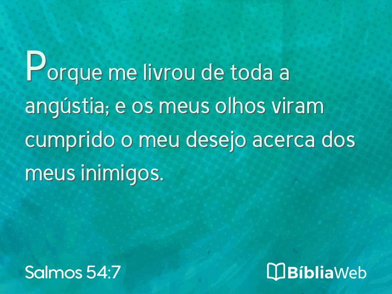 Salmos 54:7 em imagem para compartilhar