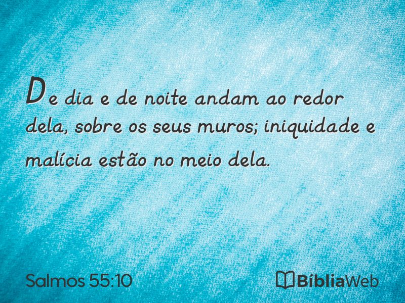 Salmos 55:10 em imagem para compartilhar