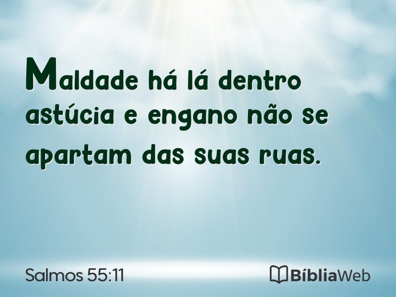 Salmos 55:11 em imagem para compartilhar