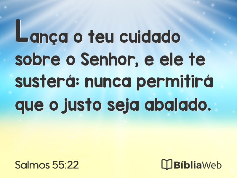 Salmos 55:22 em imagem para compartilhar