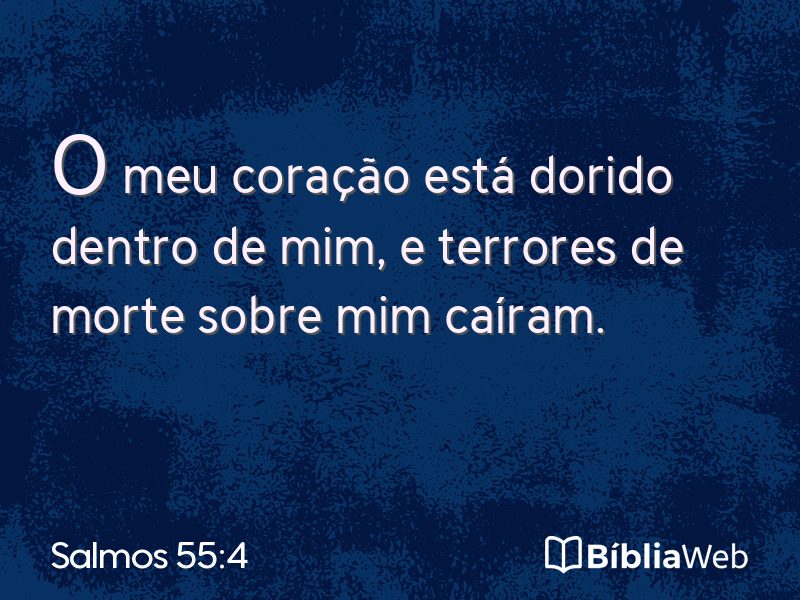 Salmos 55:4 em imagem para compartilhar