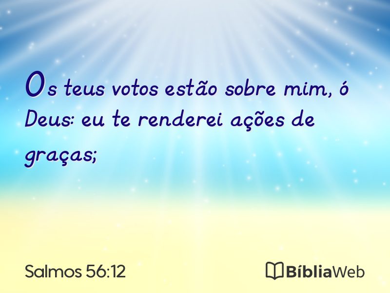 Salmos 56:12 em imagem para compartilhar