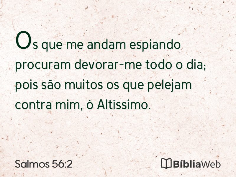Salmos 56:2 em imagem para compartilhar
