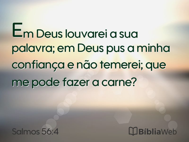 Salmos 56:4 em imagem para compartilhar