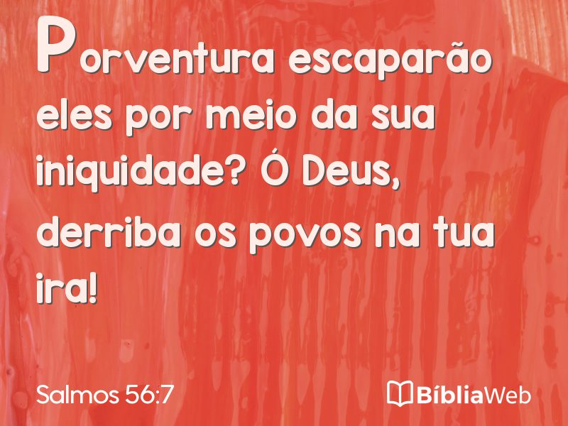 Salmos 56:7 em imagem para compartilhar