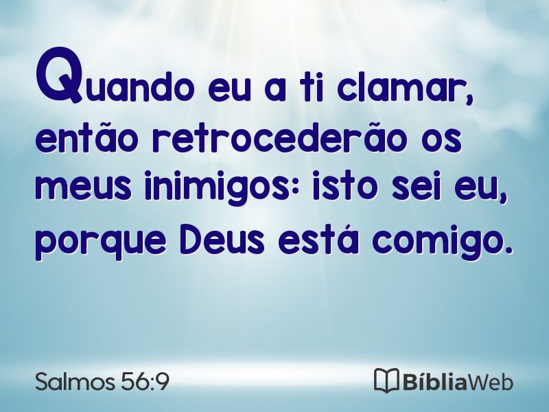 Salmos 56:9 em imagem para compartilhar