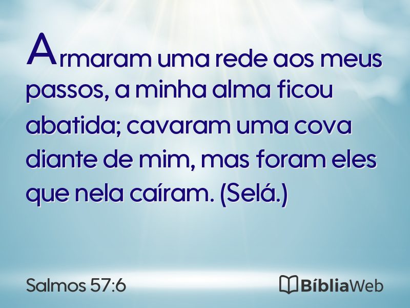 Salmos 57:6 em imagem para compartilhar