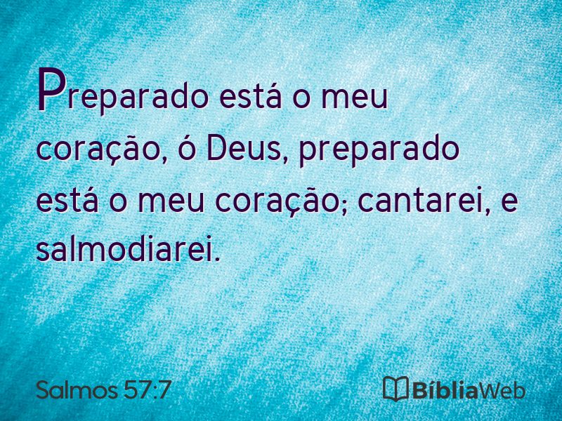 Salmos 57:7 em imagem para compartilhar