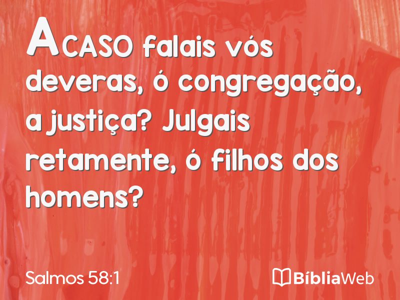 Salmos 58:1 em imagem para compartilhar