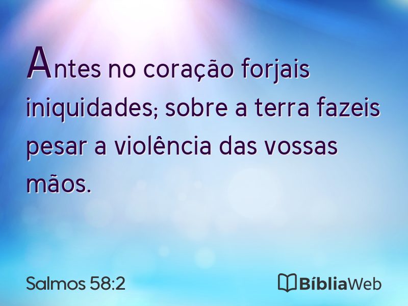 Salmos 58:2 em imagem para compartilhar