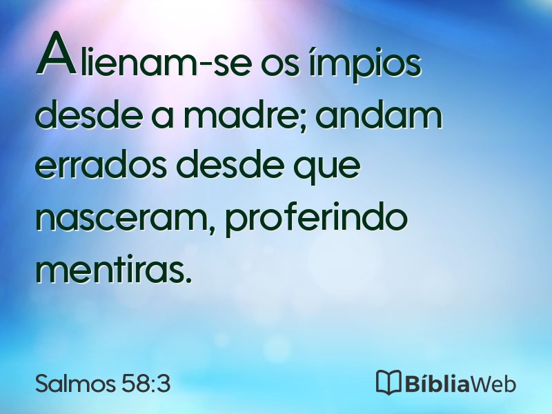 Salmos 58:3 em imagem para compartilhar