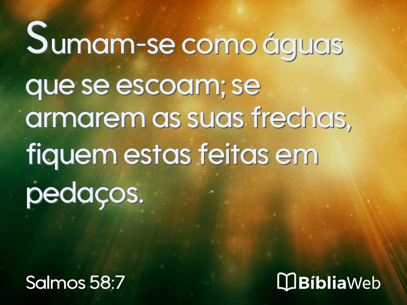 Salmos 58:7 em imagem para compartilhar