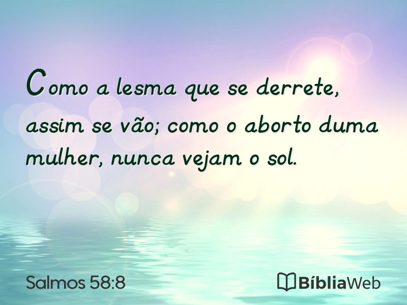 Salmos 58:8 em imagem para compartilhar