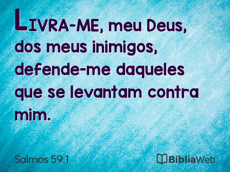 Salmos 59:1 em imagem para compartilhar