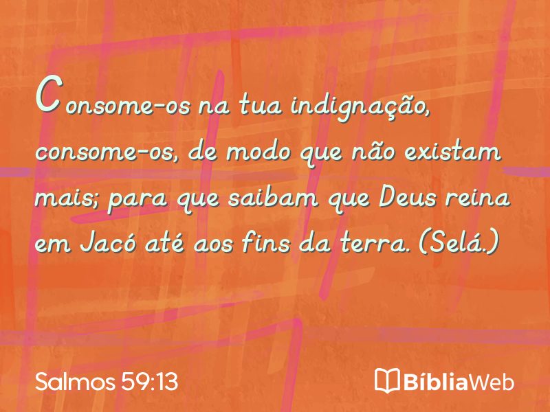 Salmos 59:13 em imagem para compartilhar
