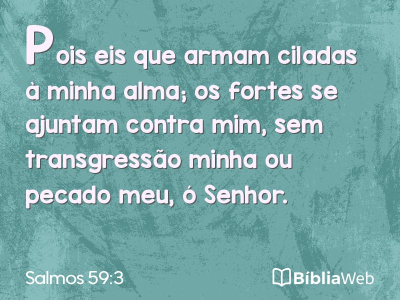 Salmos 59:3 em imagem para compartilhar