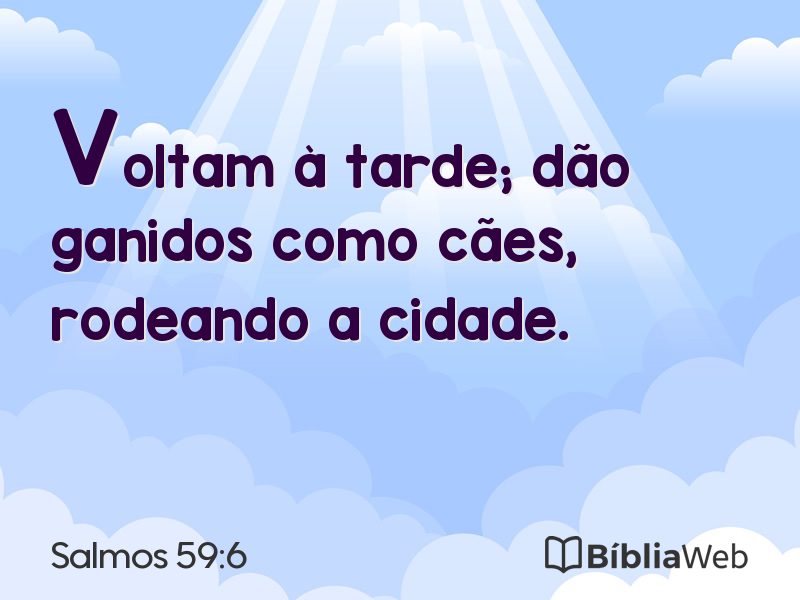 Salmos 59:6 em imagem para compartilhar