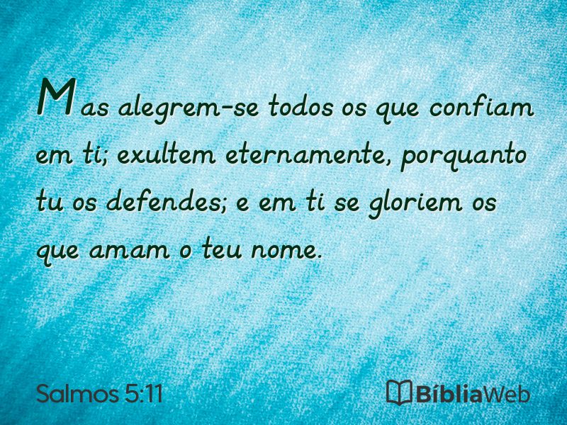 Salmos 5:11 em imagem para compartilhar