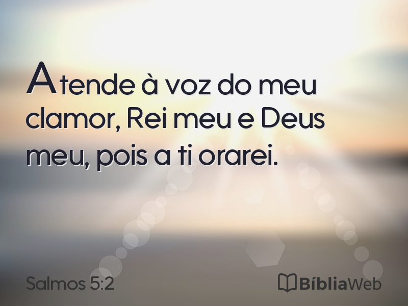 Salmos 5:2 em imagem para compartilhar