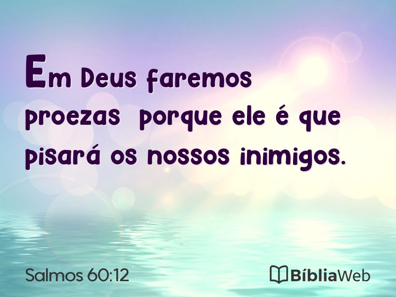 Salmos 60:12 em imagem para compartilhar