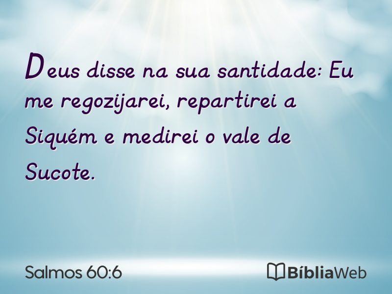 Salmos 60:6 em imagem para compartilhar