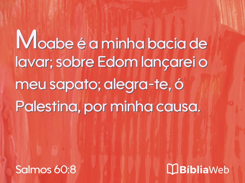 Salmos 60:8 em imagem para compartilhar
