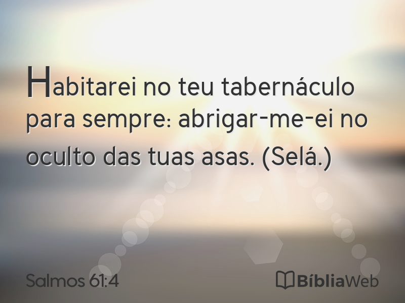 Salmos 61:4 em imagem para compartilhar